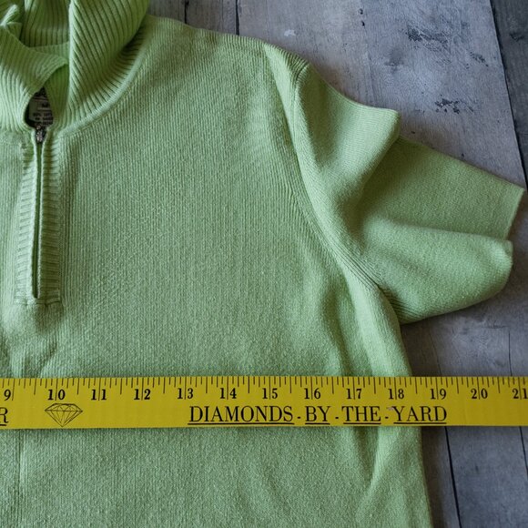 Jones Wear Green Sweater with 1/4 Zip - Size M - Picture 3 of 5
